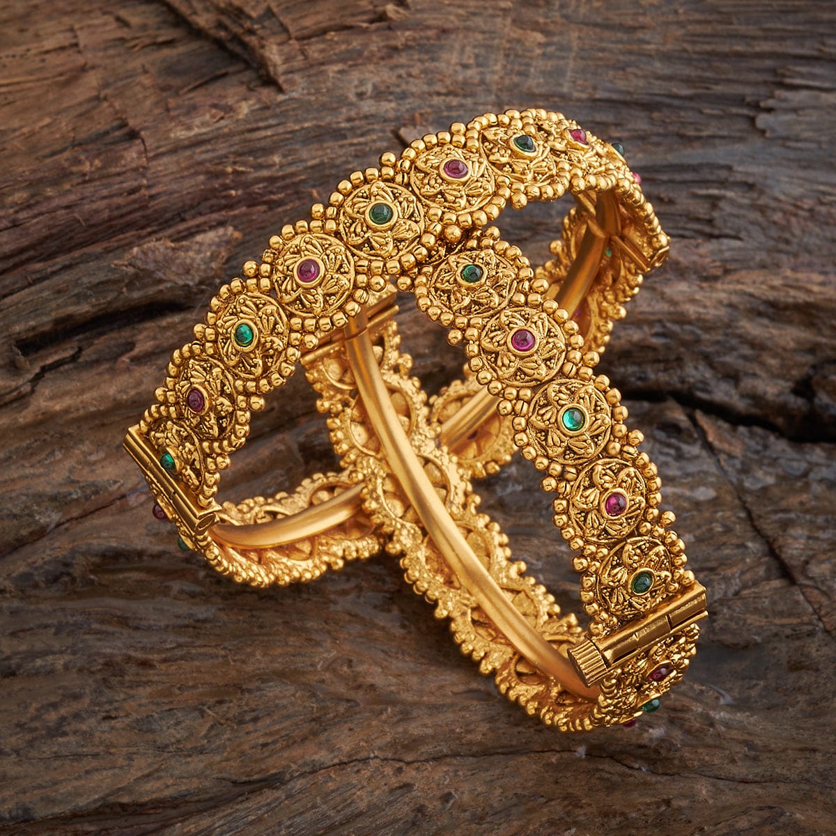 Buy Antique Bangles Online | Rishab Gold Palace - JewelFlix