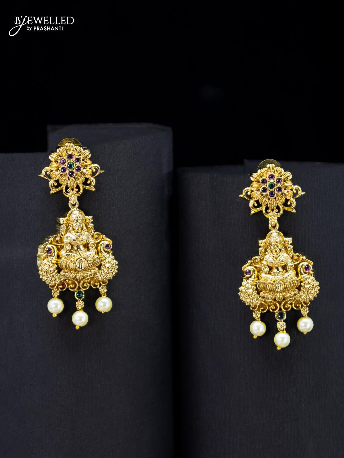 Gold-Plated Traditional Antique Earring – Ruby Jewellers