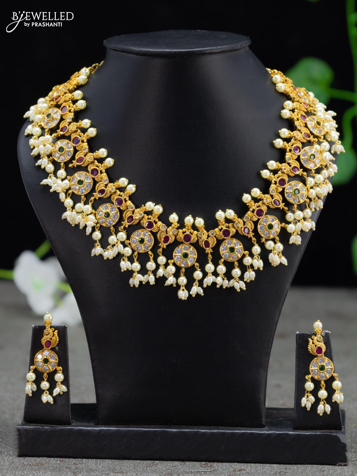 Beautiful Guttapusalu Necklace and Haram Designs - Indian Jewellery Designs