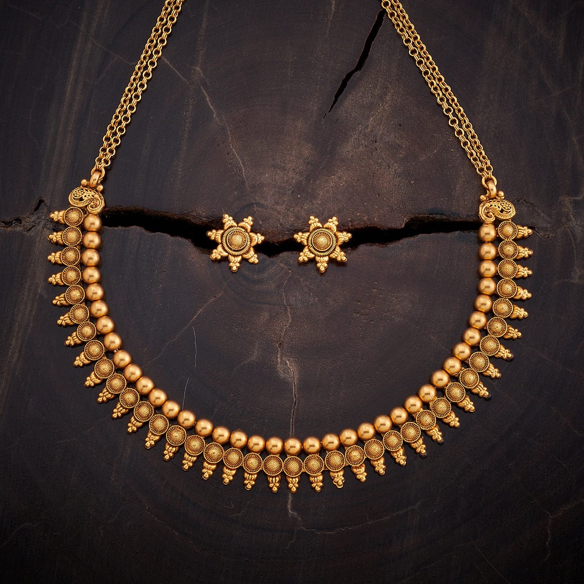 Antique design gold on sale necklace