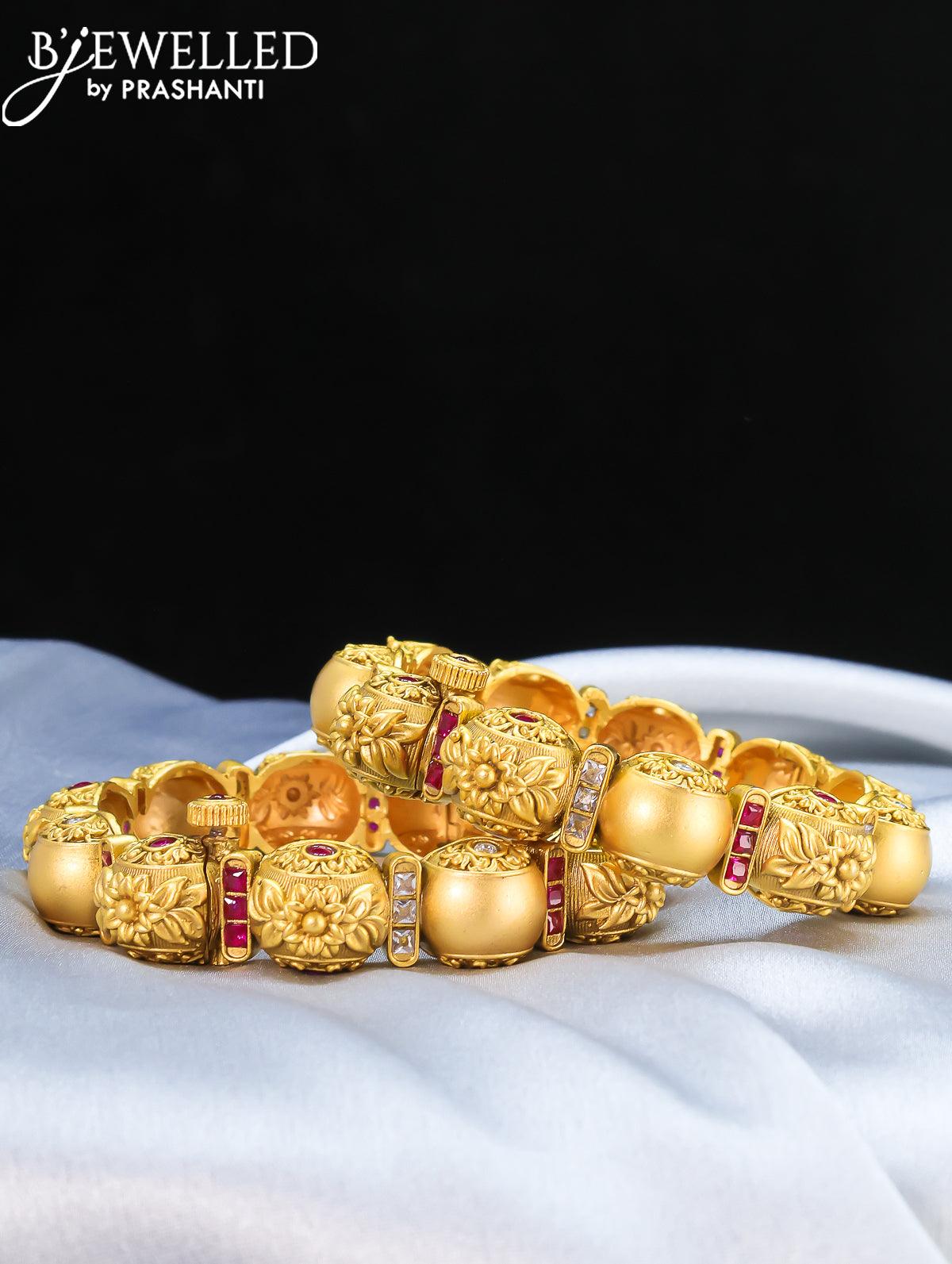 DESI COLOUR Rose Gold-Toned Kada Bracelet – Desi Colour