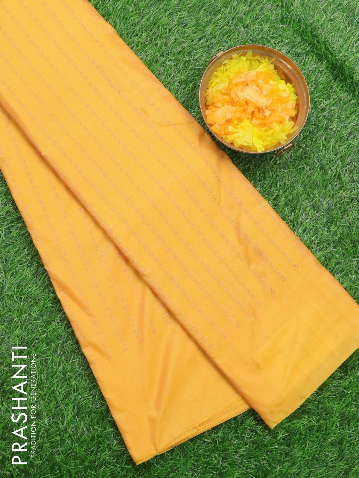 Chakram Zari Buttas Mango Yellow Kanchipuram Silk Saree – Sundari Silks