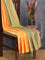 Arani semi silk saree mango yellow with copper zari woven butta weaves in borderless style