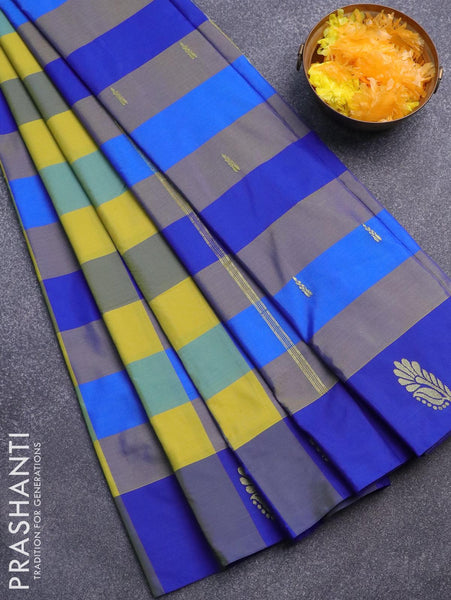 Multicolour Kanchipuram Silk Saree