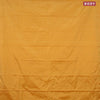 Arani semi silk saree yellow and dual shade of purple with allover copper zari woven butta weaves in borderless style