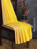 Arani semi silk saree yellow with allover copper zari weaves in borderless style