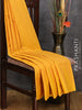 Arani semi silk saree yellow with allover thread weaves in borderless style