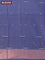 Bamboo silk saree blue with allover thread weaves and sequin work pallu