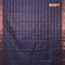 Bamboo silk saree dark blue with allover copper zari weaves and copper zari woven border