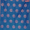 Banarasi cotton saree cs blue with copper zari woven buttas and piping border