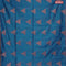 Banarasi cotton saree cs blue with copper zari woven geometric buttas and piping border