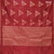 Banarasi cotton saree maroon with copper zari woven buttas and piping border