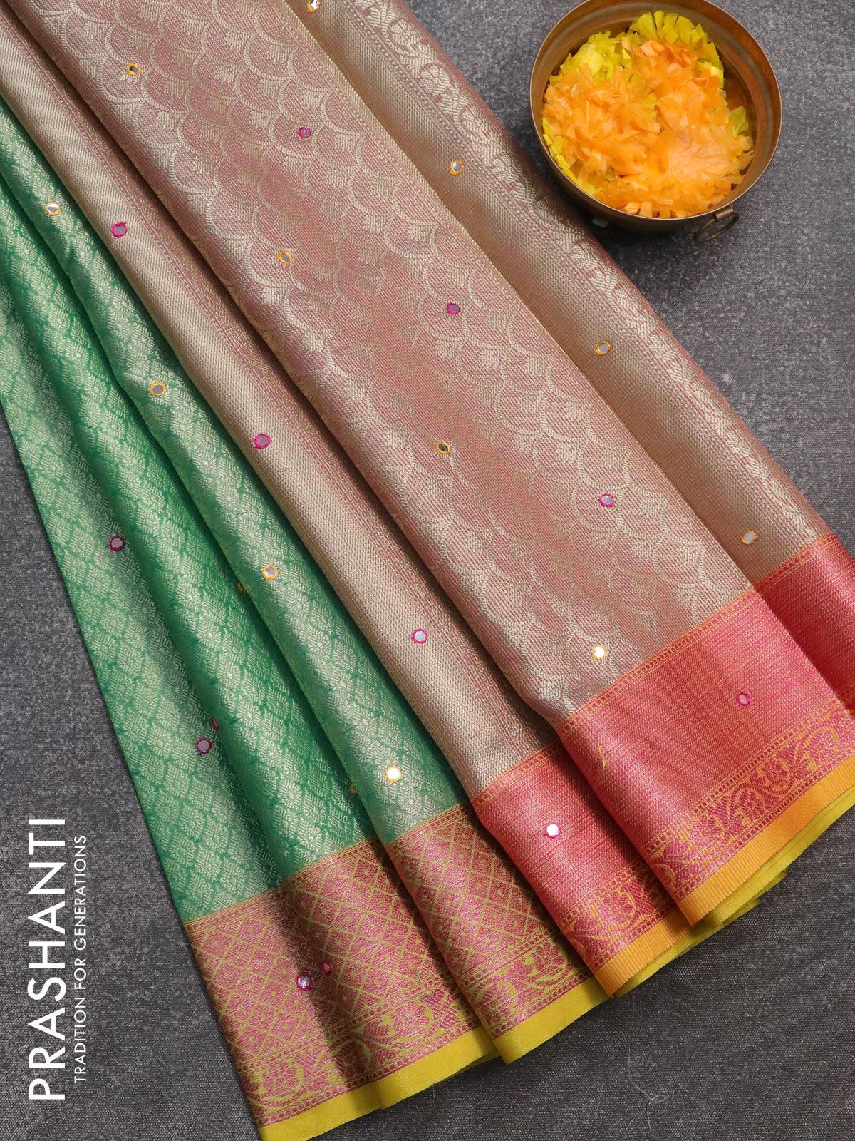 Pink Color Soft Kora Muslin Saree with Unstitched Blouse