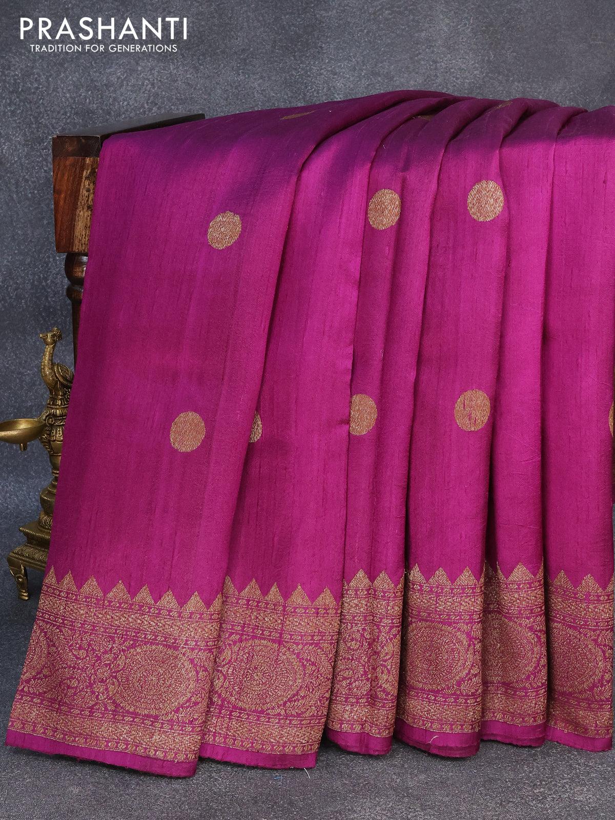 Black Banarasi Raw Silk Saree in Surat at best price by Indiana Elegance -  Justdial