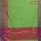 Banarasi semi cotton saree light green and pink with thread & zari woven buttas and long paithani border