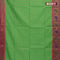 Banarasi semi cotton saree light green and pink with thread & zari woven buttas and paithani border