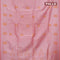 Banarasi Semi silk saree peach shade with allover silver zari brocade weaves and silver zari woven border