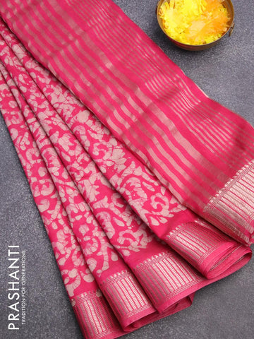 Buy panthi Solid/Plain Assam Silk Art Silk Pink Sarees Online @ Best Price  In India