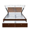 Electra Premier Bed with Hydraulic Storage (Walnut)