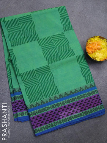 Kundan Work Printed Exclusive Sea Green Soft Mulberry Silk Weaving
