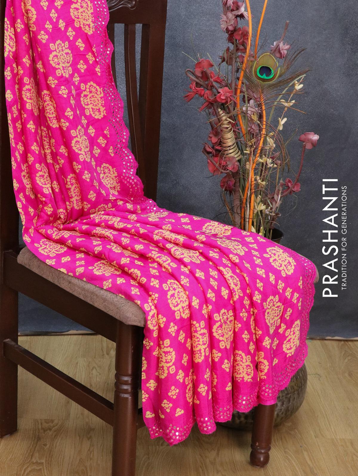 Bandhani Sarees, Work Type : Mirror Work, Pattern : Printed at Best Price  in Namakkal