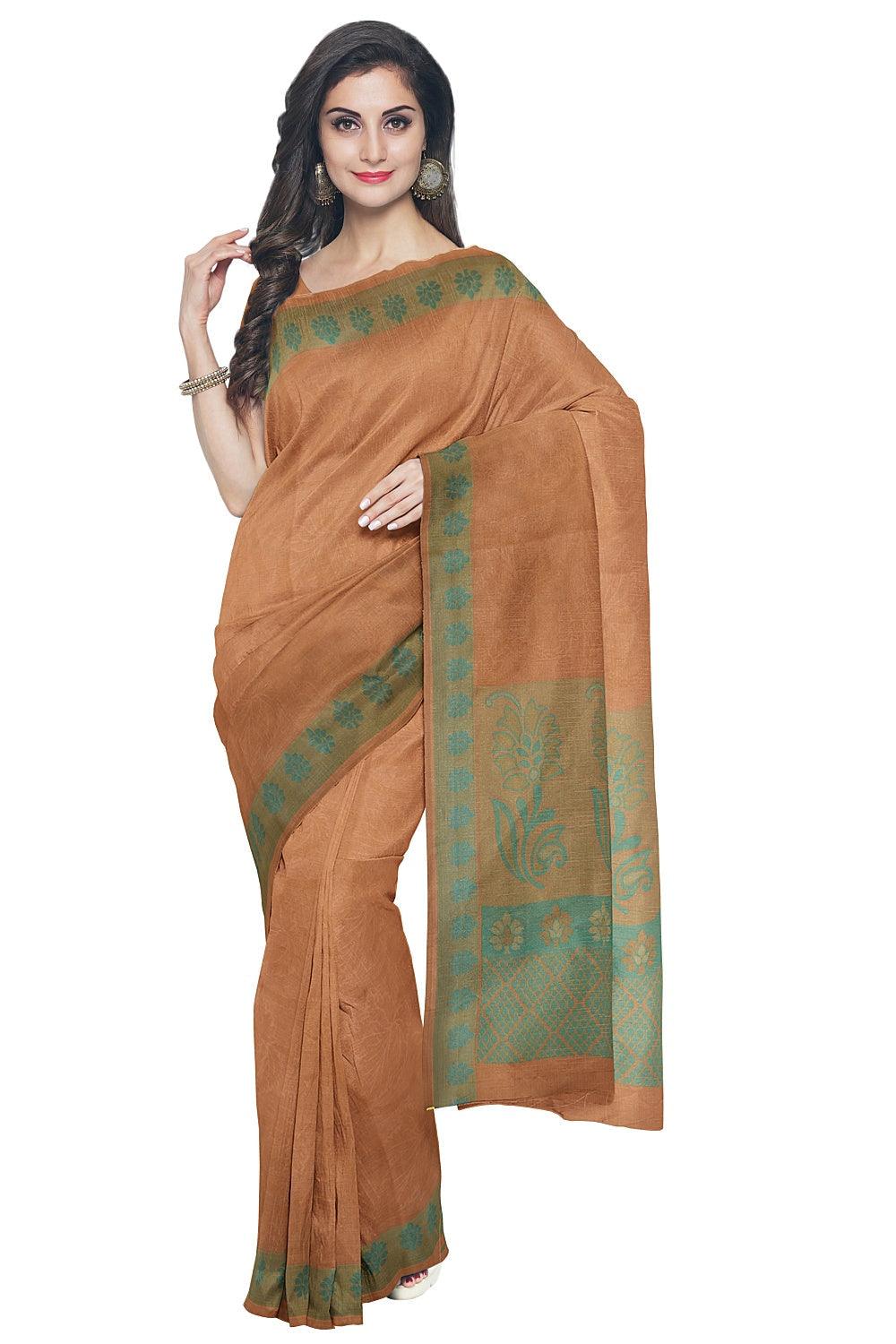 coimbatore Cotton Saree - Orange – Cherrypick