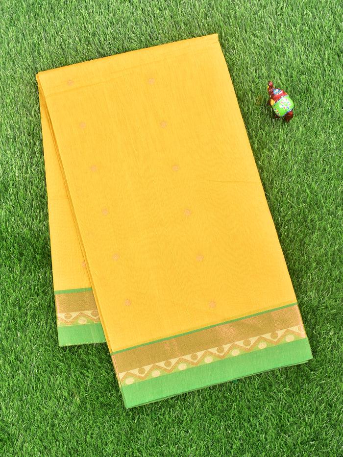Silk cotton saree green and maroon with allover self emboss jacquard and  floral zari woven border at 495000 by Prashanti – Prashanti Sarees