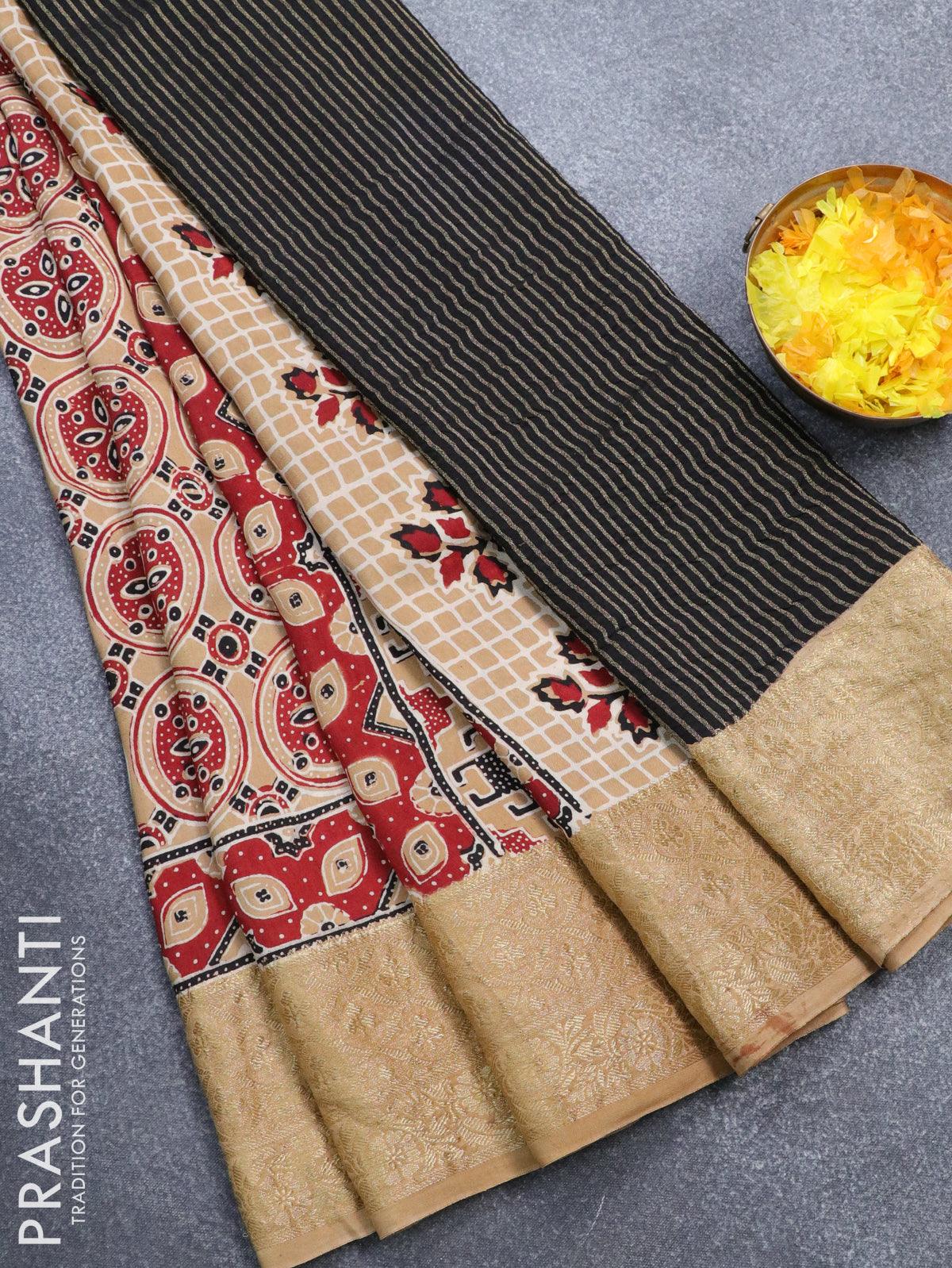 Pure zari sandal colour wedding silk... - Kanchi Pattu Sarees | فيسبوك