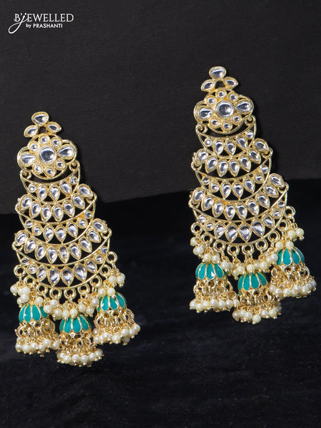 light weight jades and pearl jhumkas from pulimamidi jewellers | Gold  earrings designs, Gold jewellery design necklaces, Gold earrings indian