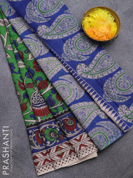 Buy Hand Painted Kalamkari Saree With Blouse Piece Silk Mark Certified Zari  Border Tussar Saree Kalamkari Sari Pure Silk Sari on Sale Online in India -  Etsy