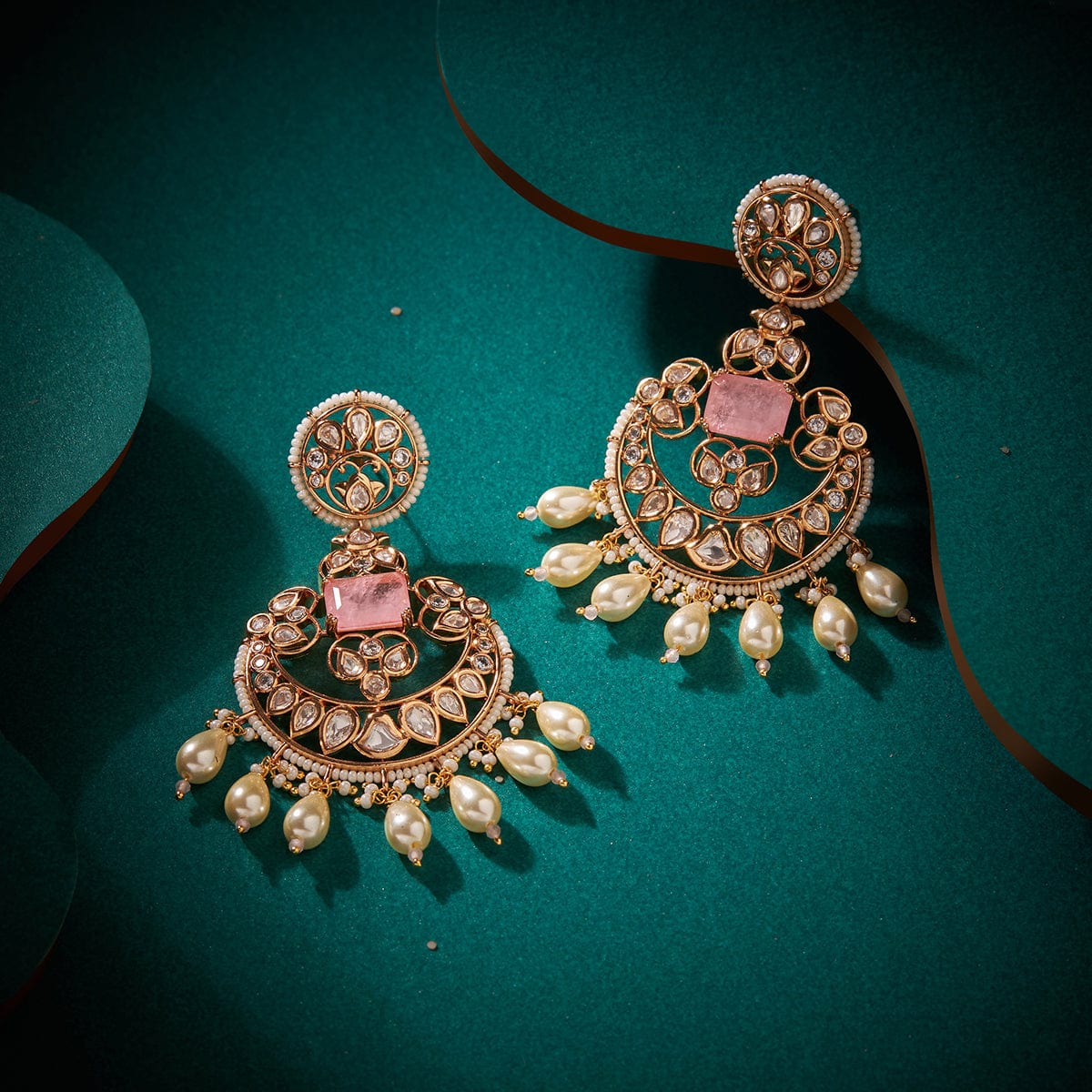 Buy Kundan Polki Jadau Silver Chandbali Earrings sabyasachi Online in India  - Etsy | Chandbali earrings, Sabyasachi jewellery, Pakistani bridal jewelry