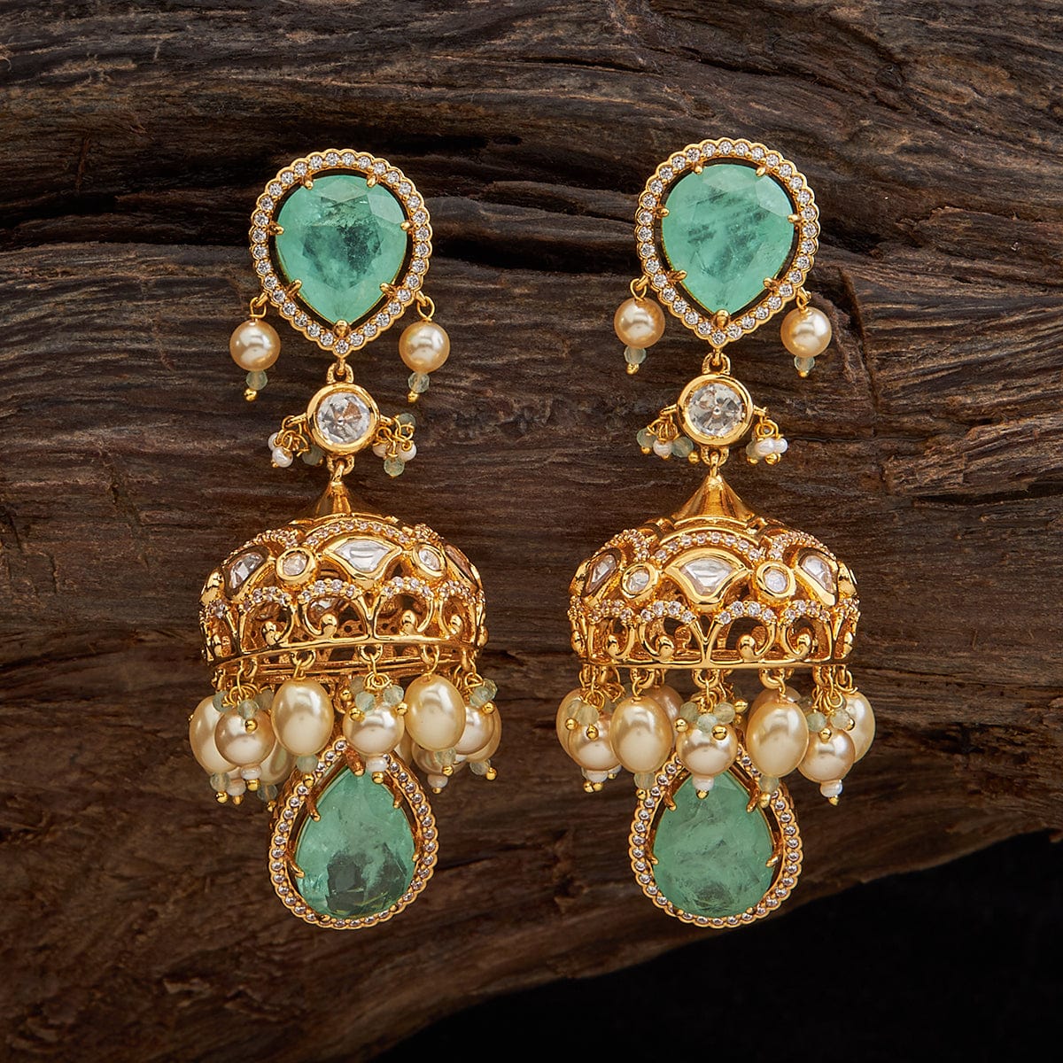 Shgufta Kundan Earrings – KaurzCrown.com