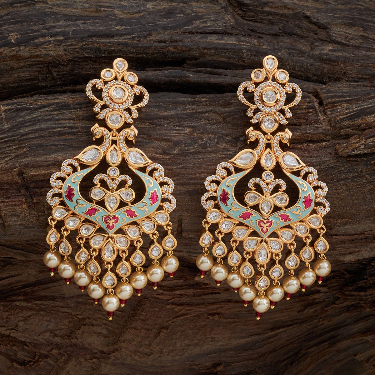 Antique Ruby Earrings From Kushal Fashion Jewellery - South India Jewels