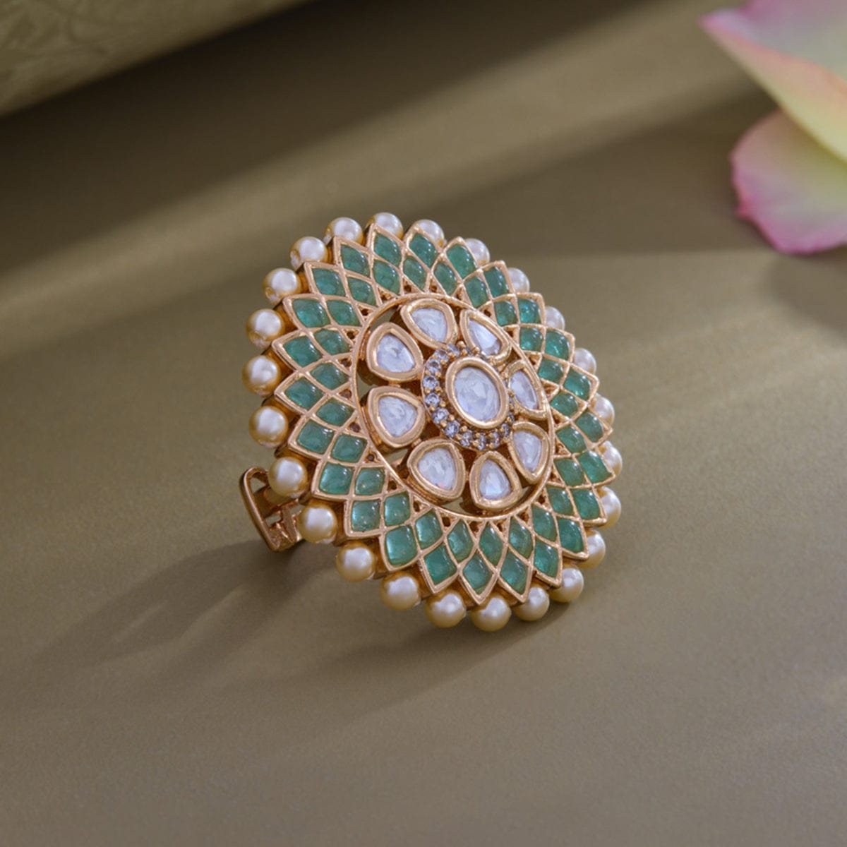 Kundan Finger Ring 167061