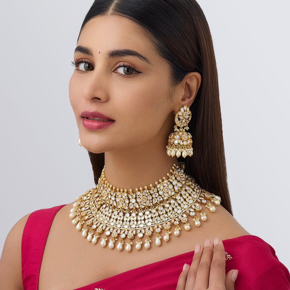 Kushal's Fashion Jewellery - This beautiful mint green pearly earrings are  unique to fit any occasion. Design no. 113363 Shop here - https://www. kushals.com/collections/kundan-earrings/products/zircon-earring-113363?variant=15939792142370  | Facebook