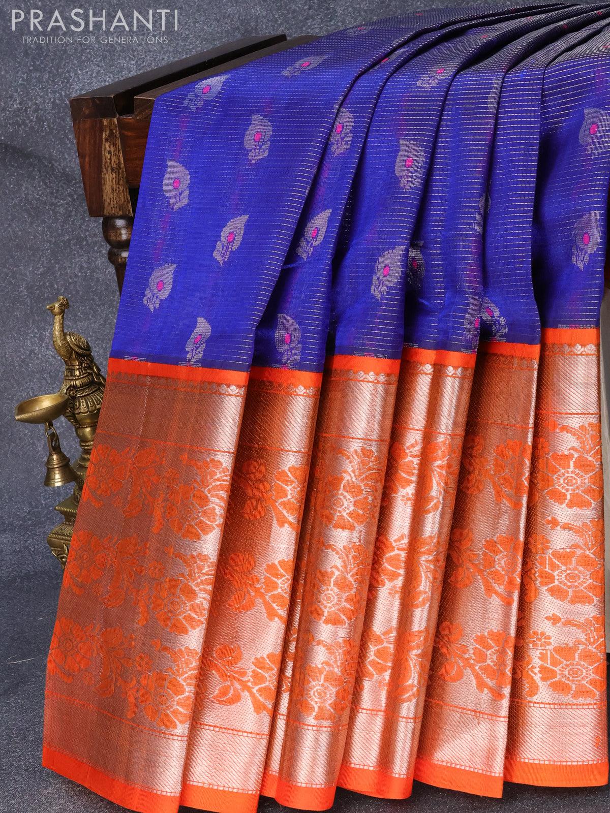 Buy Orange Sarees for Women by SERONA FABRICS Online | Ajio.com