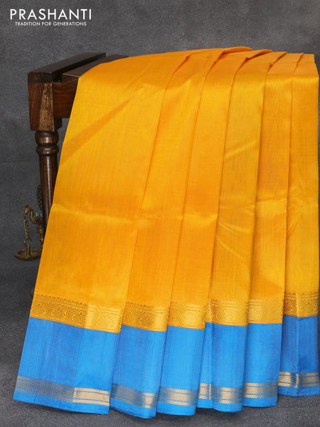 Buy Madurai Sungudi Cotton Sarees-Mango Yellow Colour Plain Body and Long  Green Colour Zari Border - Pure Cotton Sarees for Women at Amazon.in