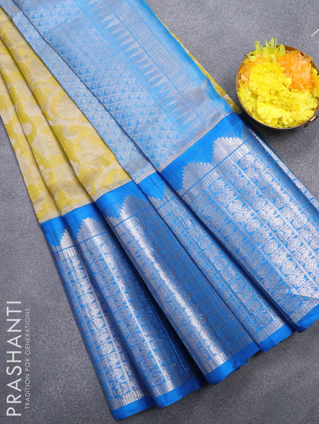 Buy Off-White Zari Woven Kuppadam Silk Saree Online | Samyakk