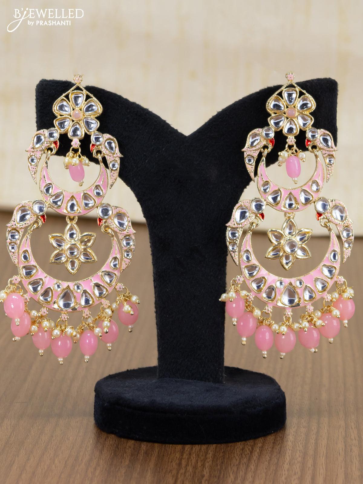 Buy Loving Heart Light Pink Stone Earrings for Women - Branta – Brantashop