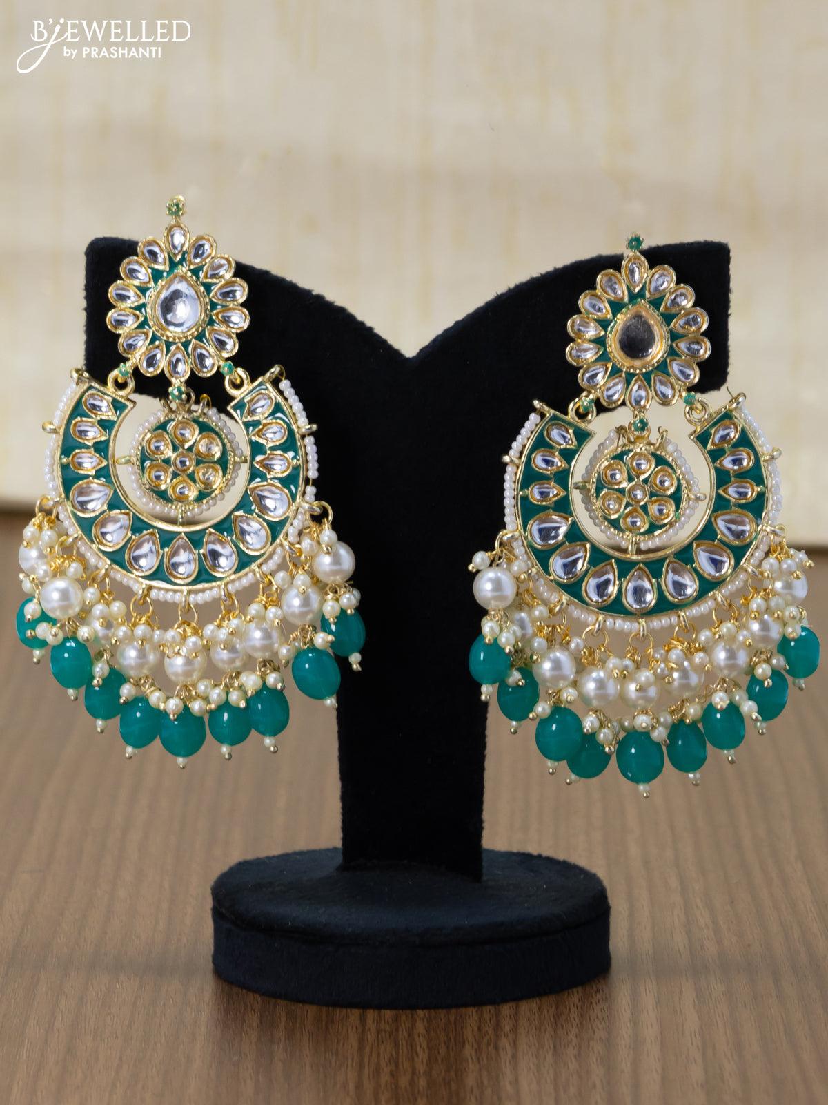 Teal Austrian Crystal Drop Earrings | L&M Bling - lmbling