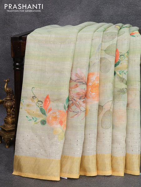 Exclusive Indian Designer Festive Season Linen Cotton Printed Saree &  Blouse PG | eBay