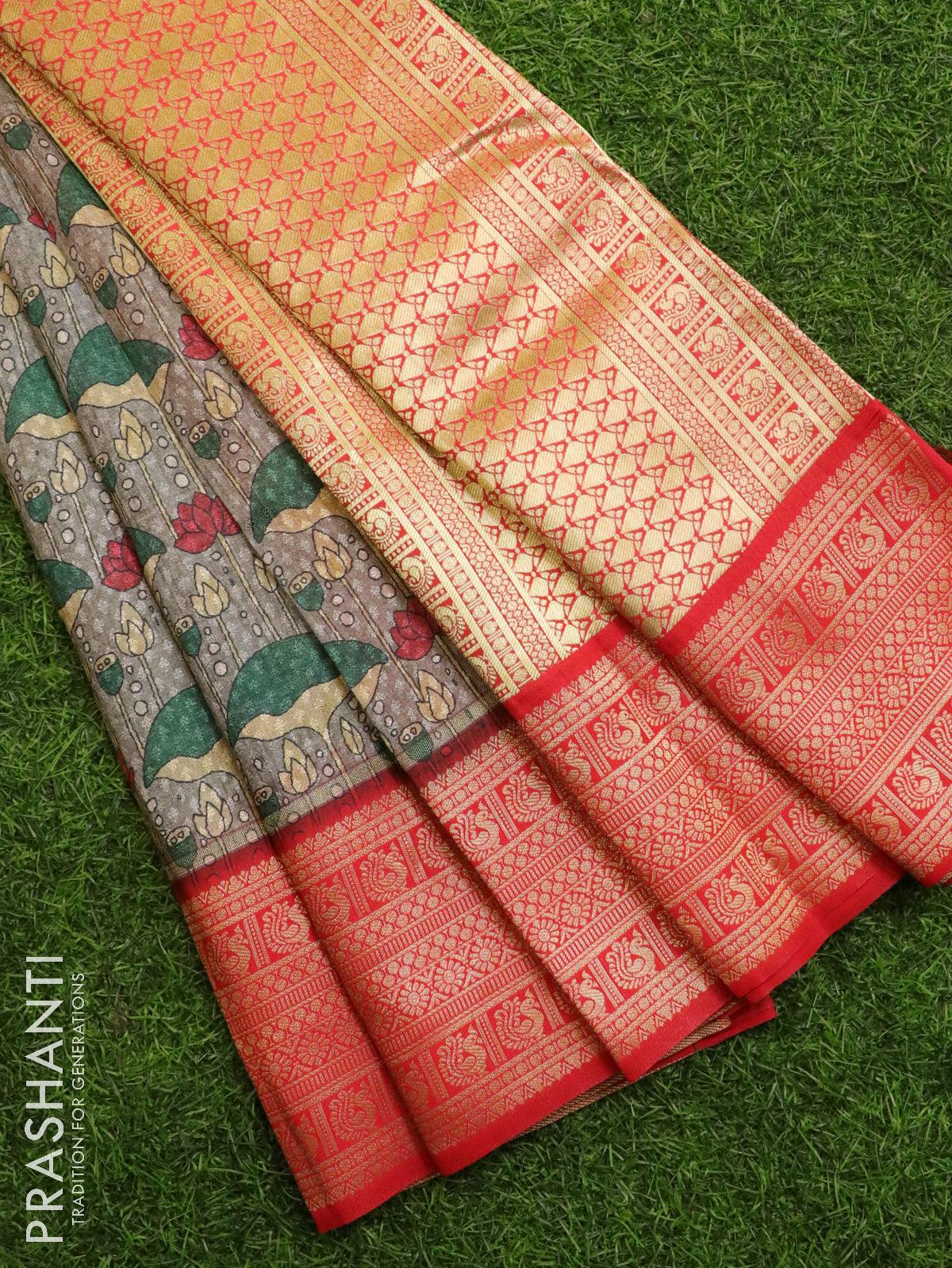 Silk cotton saree maroon and lime yellow with paalum pazhamum checked – Prashanti  Sarees