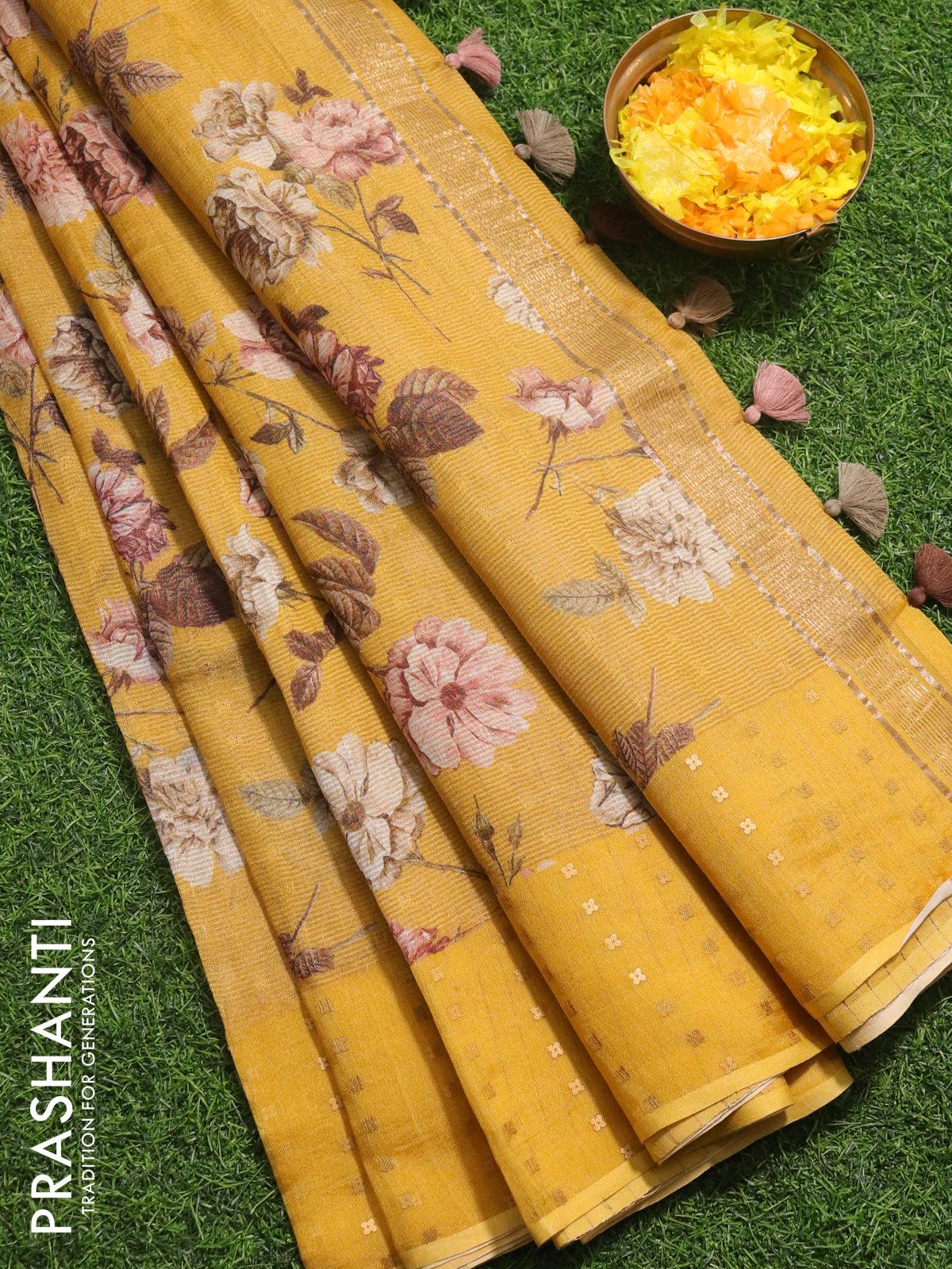 Buy Yellow Sarees for Women by EKASYA Online | Ajio.com