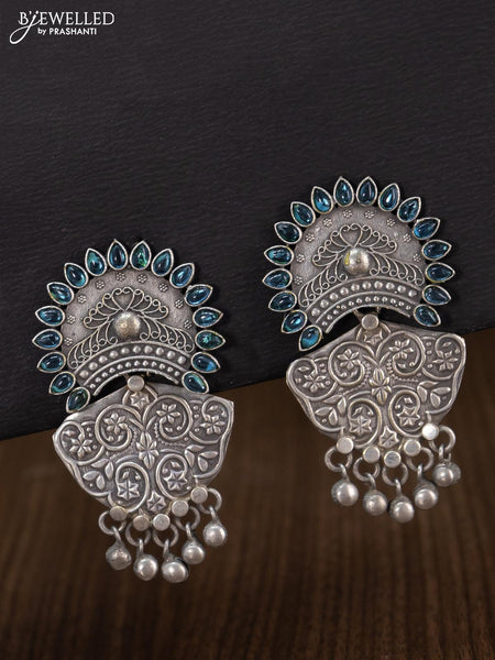 Premium Quality Oxidized Silver Light weight Stud Earring for Women and  Girls. | K M HandiCrafts India