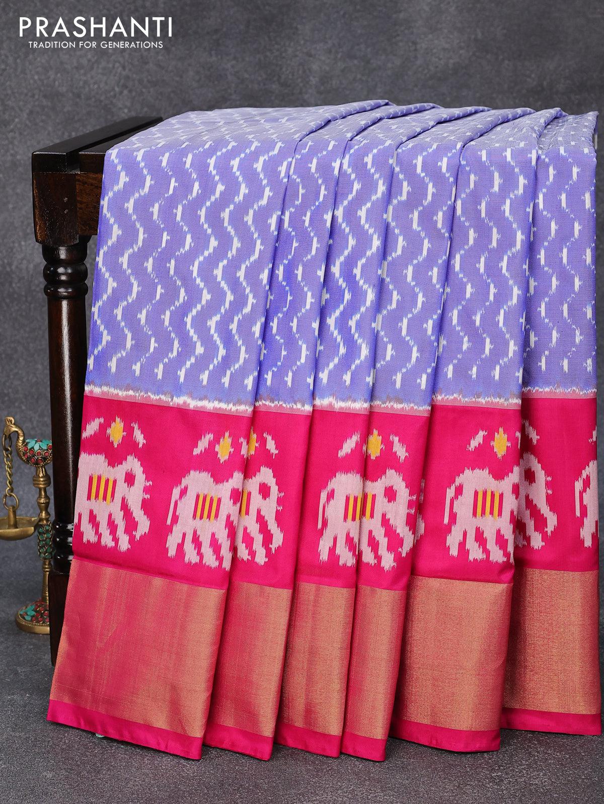 Pochampally Silk Ikat Bottle Green Saree | Kankatala