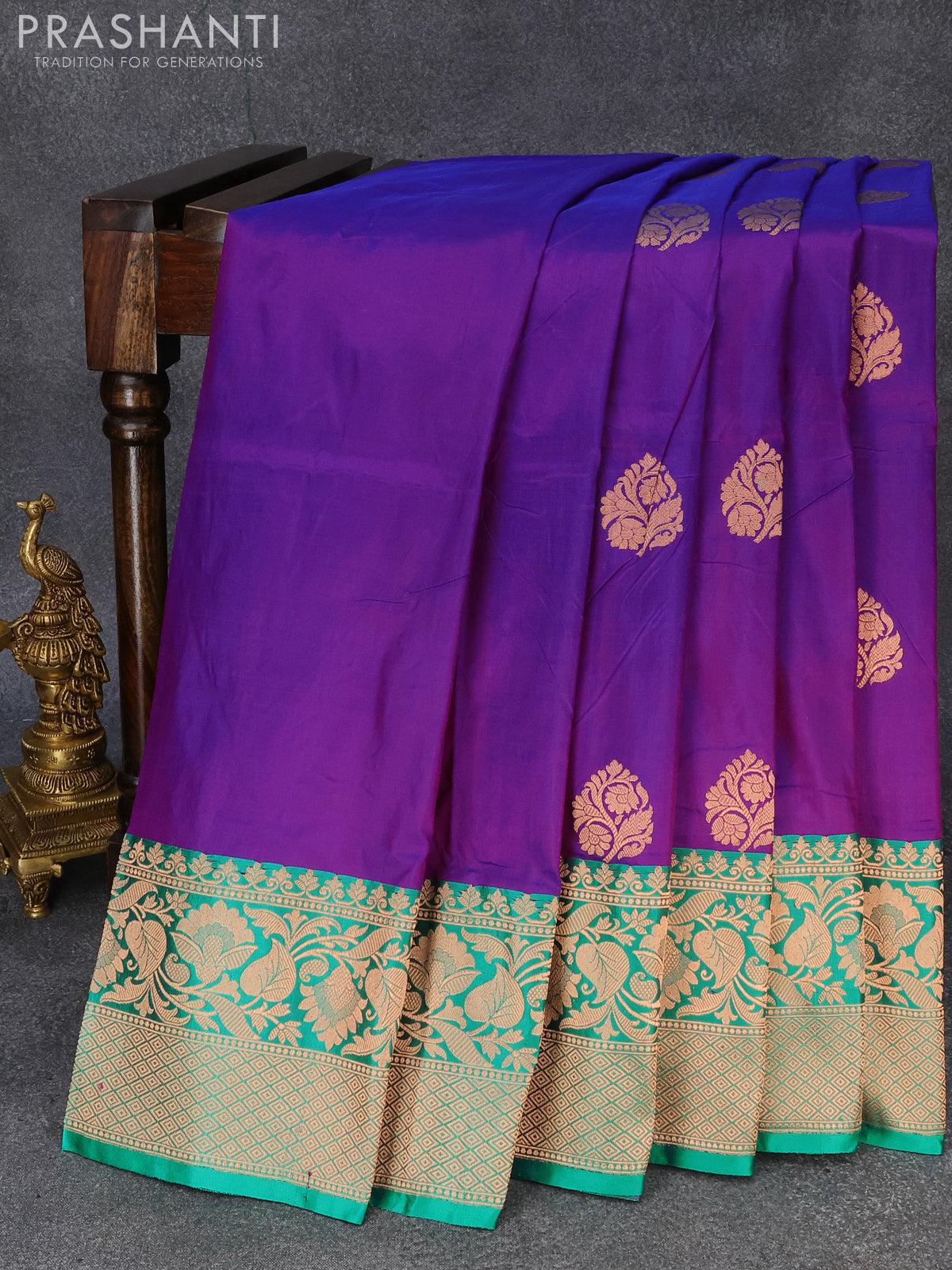 New Arrival Violet Purple Silk Woven Zari Saree|SARV141578