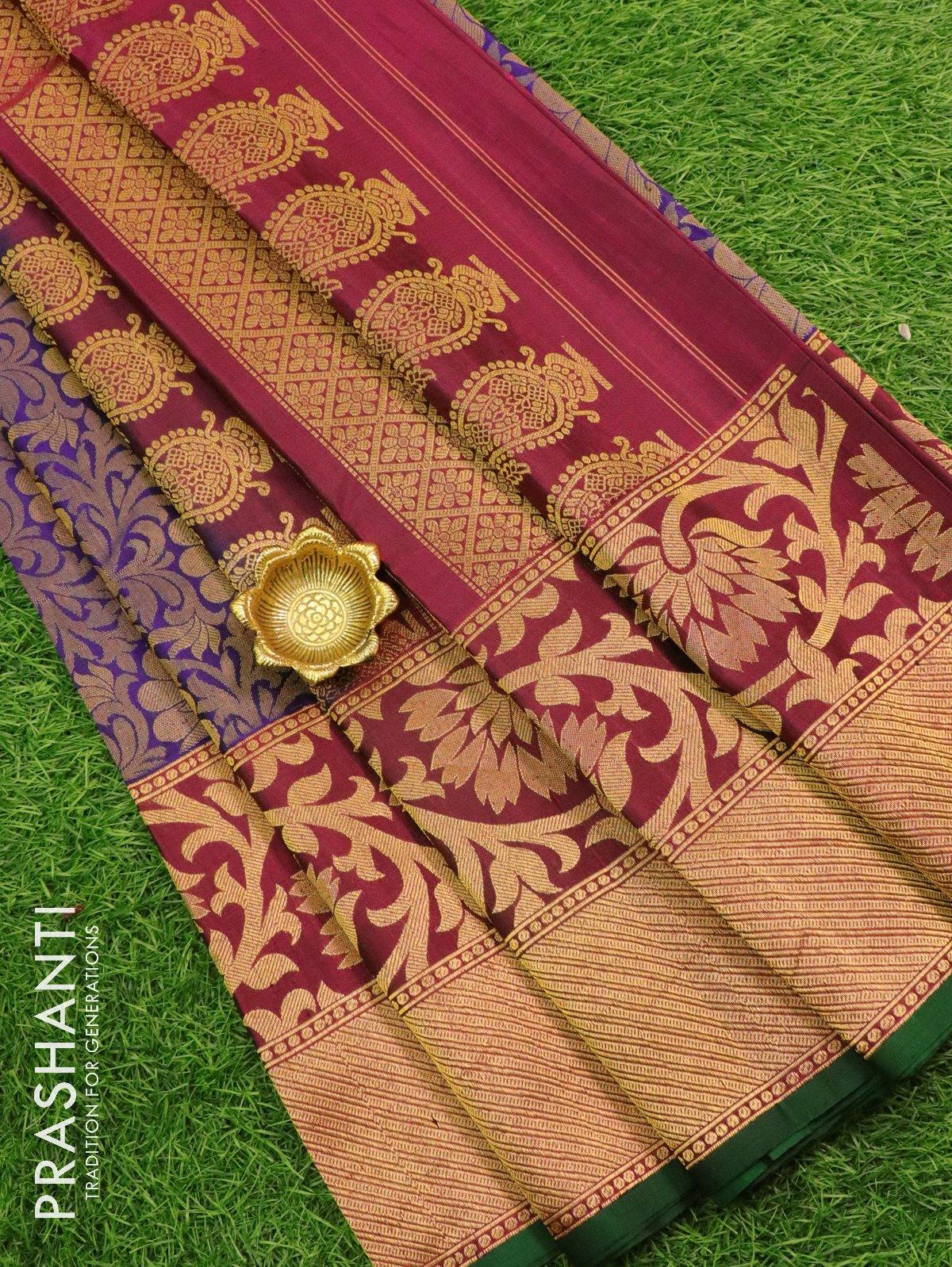 SATYAM WEAVES women's ethnic wear banarasi jacquard cotton silk green  colour saree with unstitched blouse piece. (S-Silver Malli Green) :  Amazon.in: Fashion