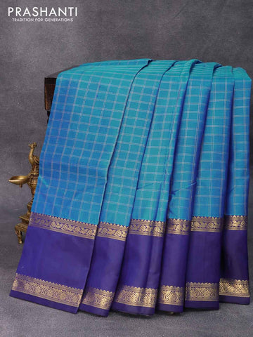 Sa - Pure kanjivaram silk saree purple and pink with allover zari chec – Prashanti  Sarees