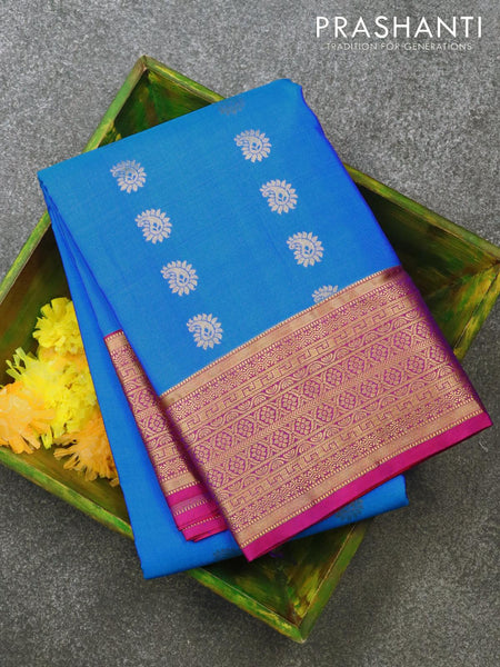Buy Pink & Green- Kanchipuram halfpure Saree online | Kanchipuram-halfpure  from ShrusEternity