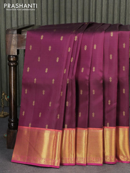 Buy Gratifying Magenta Viscose Silk Traditional Saree | Inddus.com.